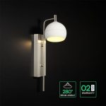 Lampă LED de perete 10W 1200lm 3000K Nichel și Alb, V-TAC - imagine 6